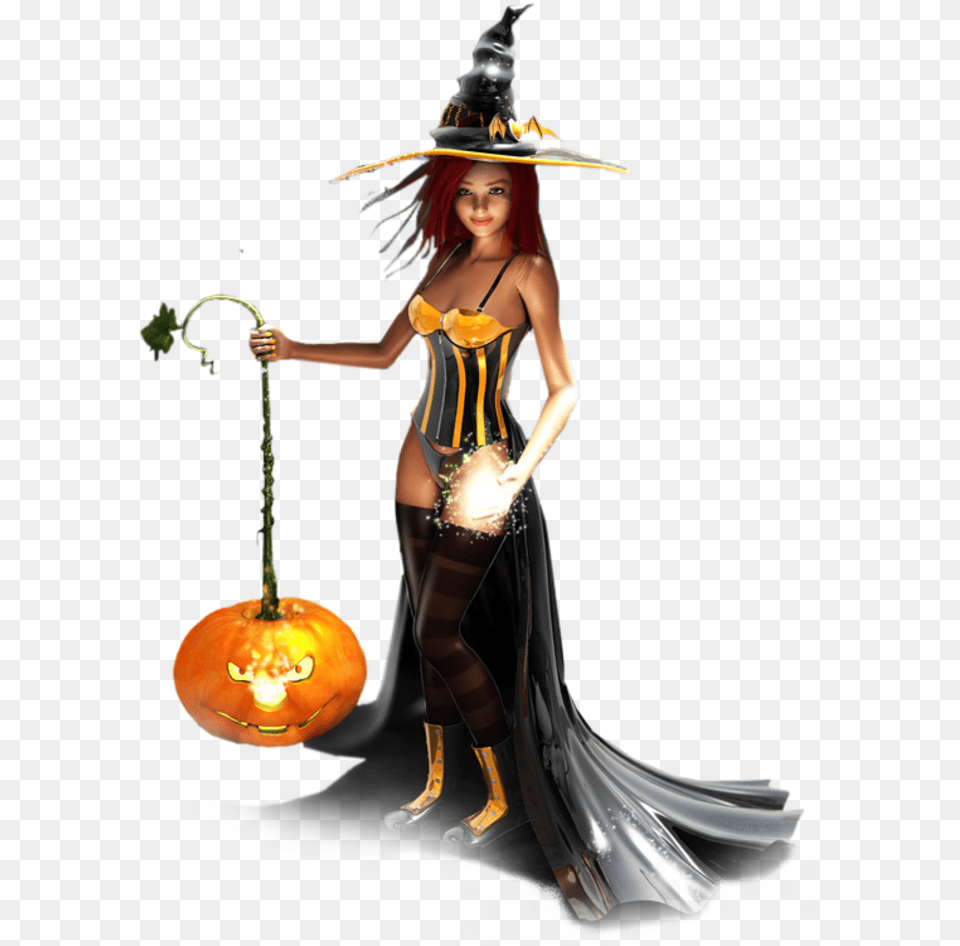 Download Hd Halloween Sexy Witch Sexy Halloween Witch Sexy Girl Halloween, Adult, Female, Person, Woman Free Png