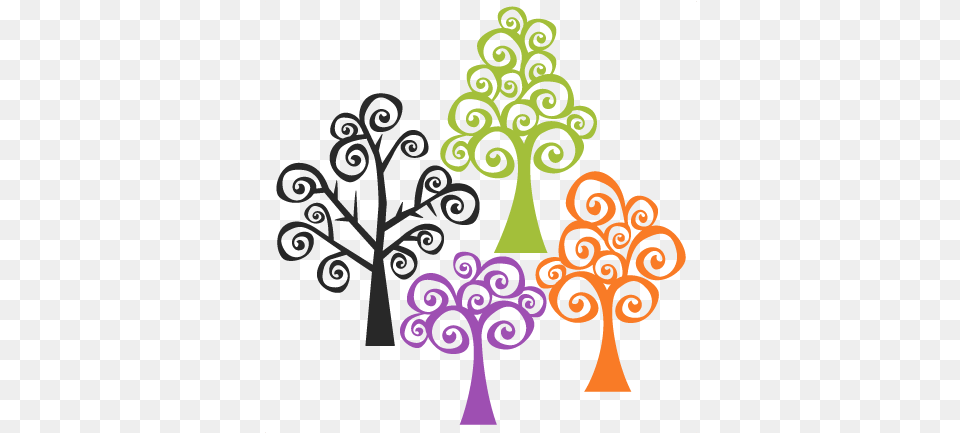 Hd Halloween Tree Set Svg Scrapbook Title Circle, Art, Floral Design, Graphics, Pattern Free Png Download