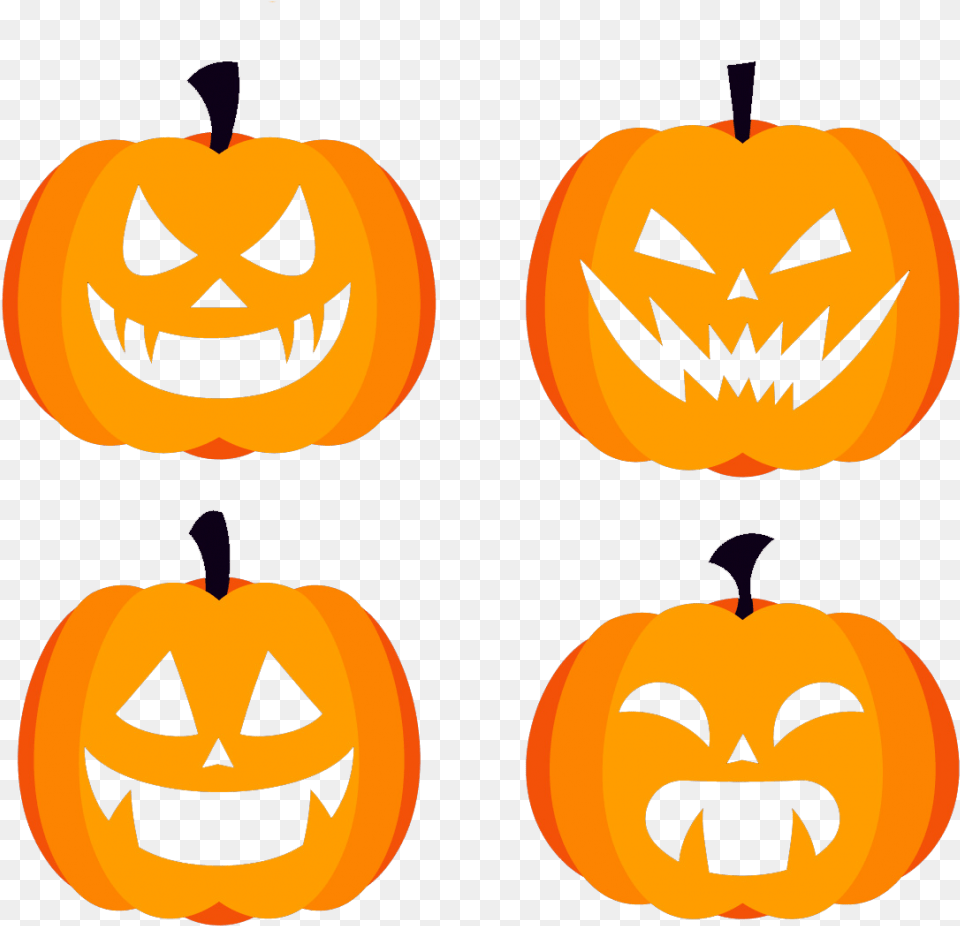 Download Hd Halloween Vector Pumpkin Halloween Vector, Festival Png Image