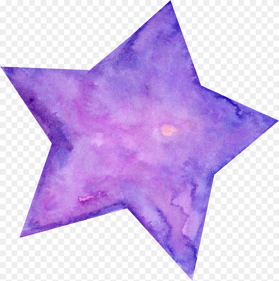 Hd Hand Painted Cartoon Five Pointed Star Painting Star, Purple, Star Symbol, Symbol, Animal Free Png Download