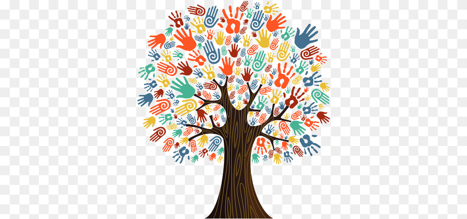 Hd Handprint Tree Tree With Hand Prints Family Unity Is Strength, Art, Sea Life, Animal, Reef Free Png Download