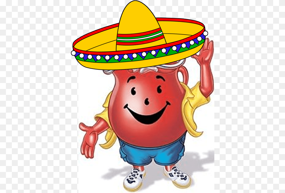 Download Hd Happy Birthday Kool Aid Man Kool Aid Man Design, Clothing, Hat, Sombrero, Baby Png Image