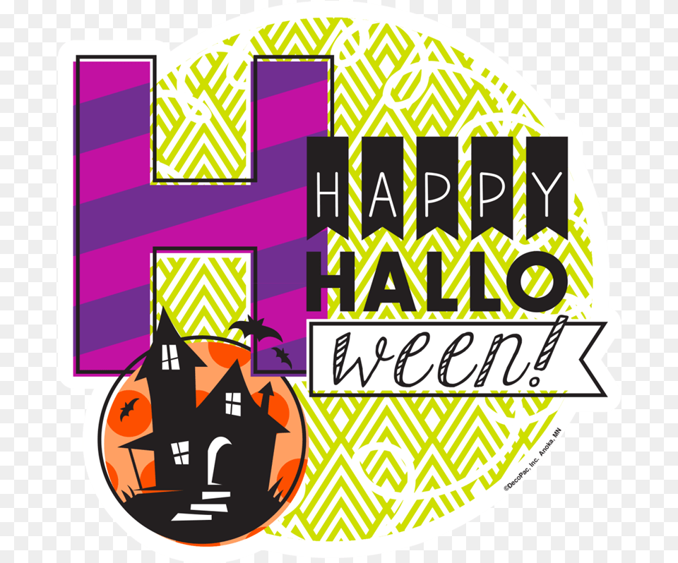 Download Hd Happy Halloween Halloween Transparent Graphic Design, Sticker, Logo, Festival Free Png