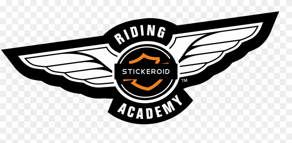 Download Hd Harley Davidson Logo Riding Academy Transparent Harley Davidson Riding Academy Logo, Emblem, Symbol, Badge, Aircraft Png Image