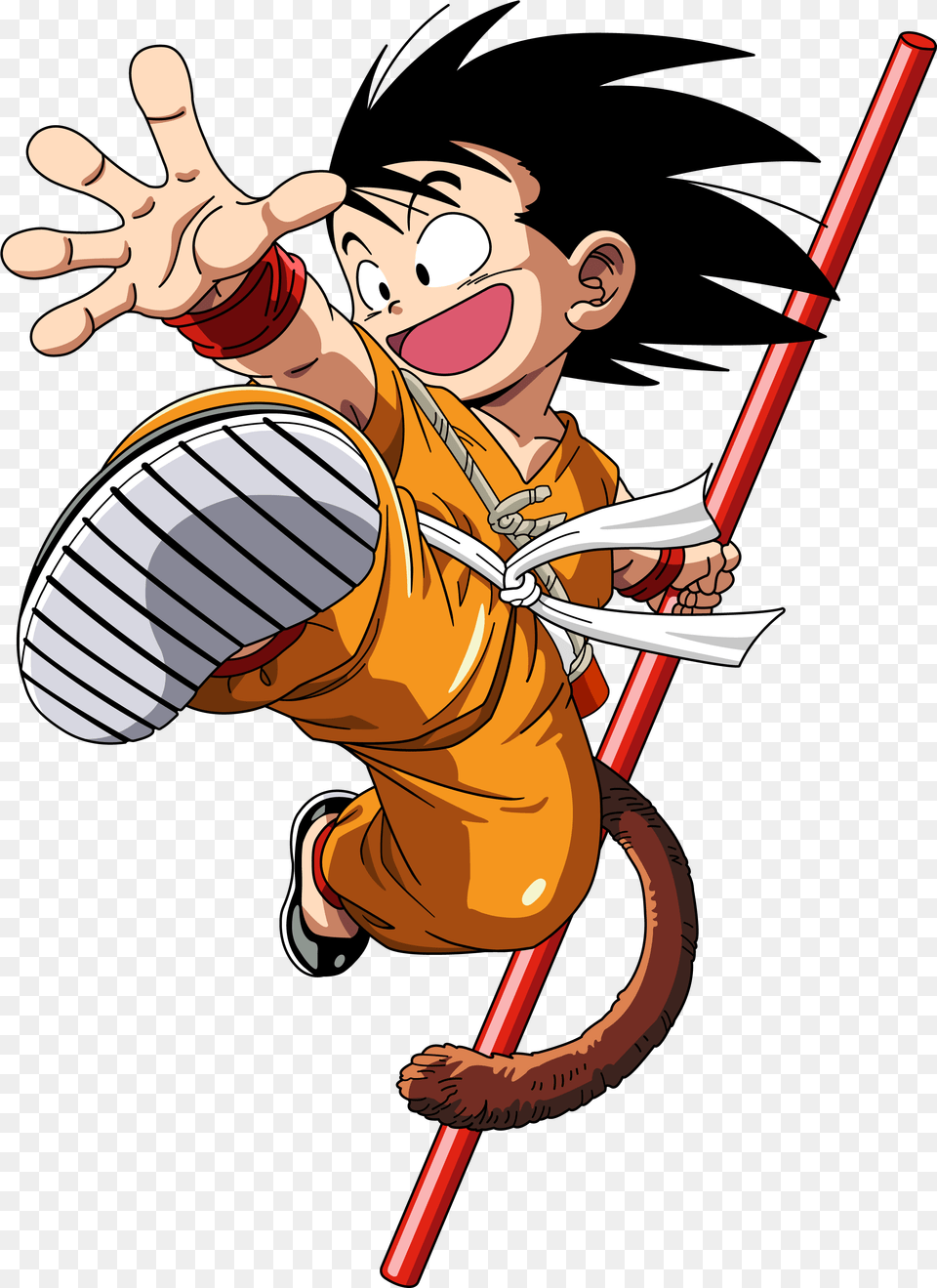 Download Hd High Resolution Thread Dragon Ball Goku With Kid Goku Power Pole, Person, Face, Head Png