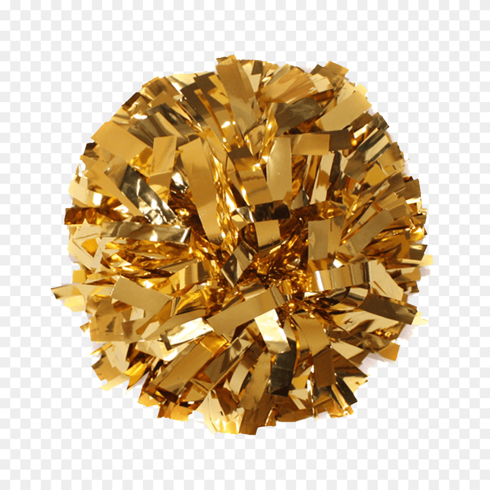 Download Hd Home Poms Metallic Gold Pom Cheer Gold Pom Poms, Accessories, Jewelry, Diamond, Gemstone Free Png