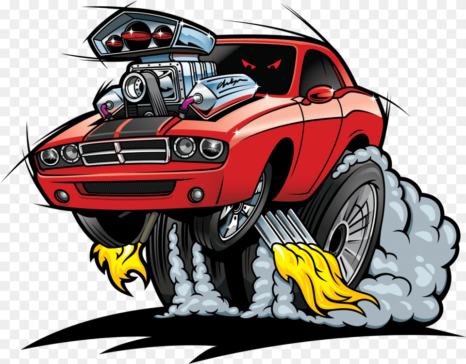 Download Hd Hot Wheels Clipart Race Car Hot Rod Cartoon Cartoon Hot Rod, Transportation, Vehicle, Machine, Wheel Free Png