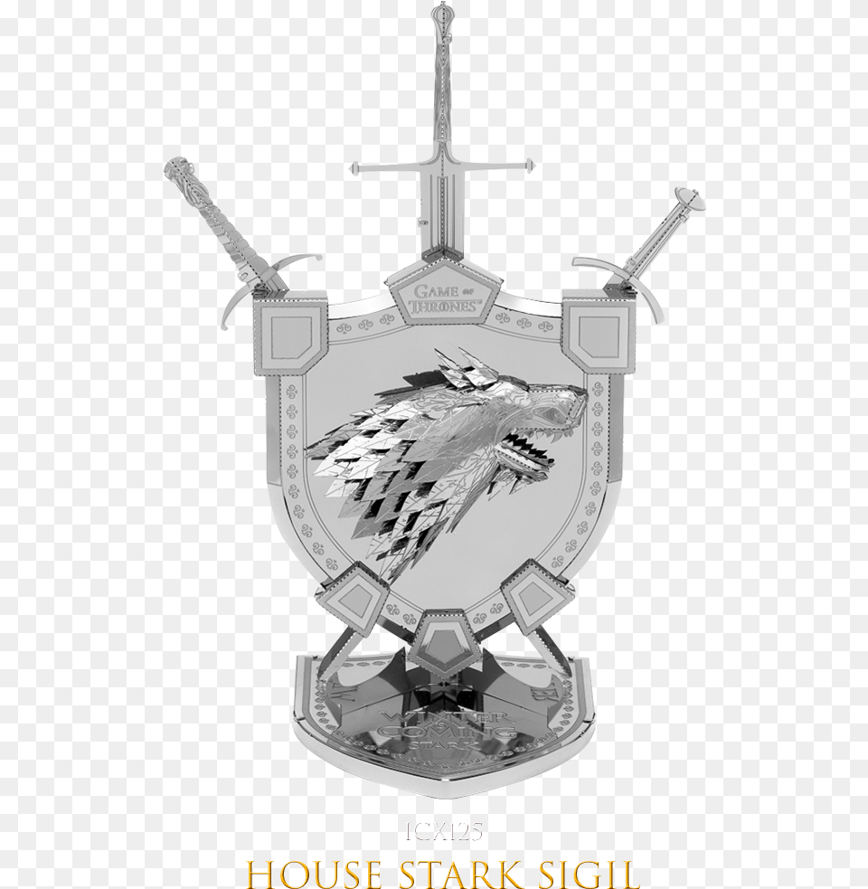 Download Hd House Stark Sigil Game Of Thrones, Cross, Symbol, Armor, Shield Png