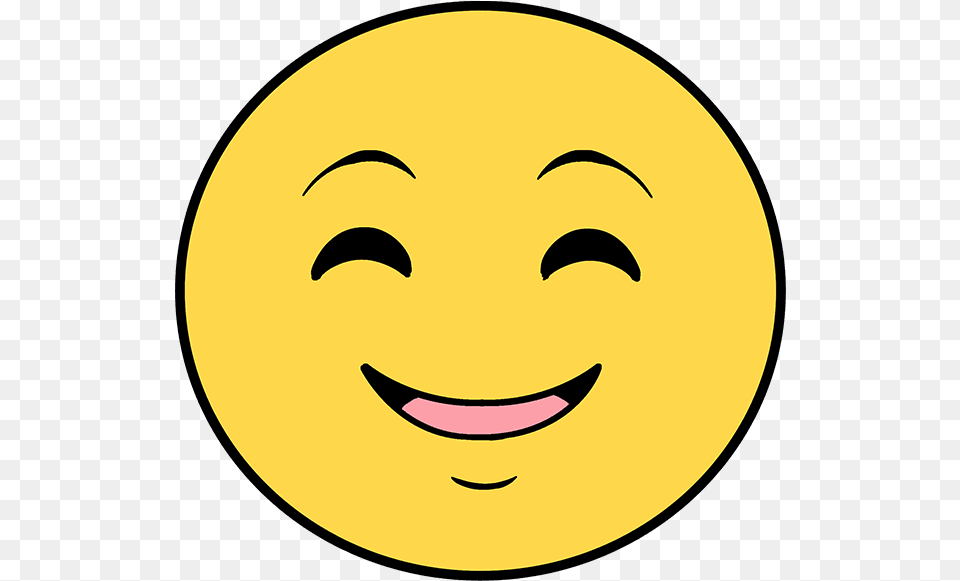 Download Hd How To Draw Happy Face Emoji Smiley Face Smiley, Head, Person Png Image
