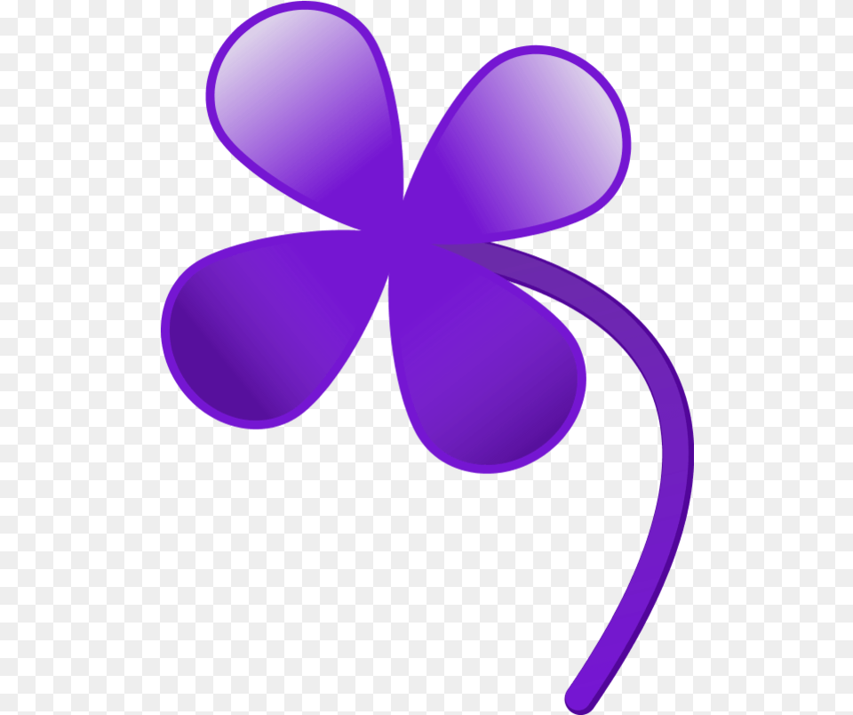 Hd Image Purple 4 Leaf Clover Transparent Clover, Flower, Plant Free Png Download