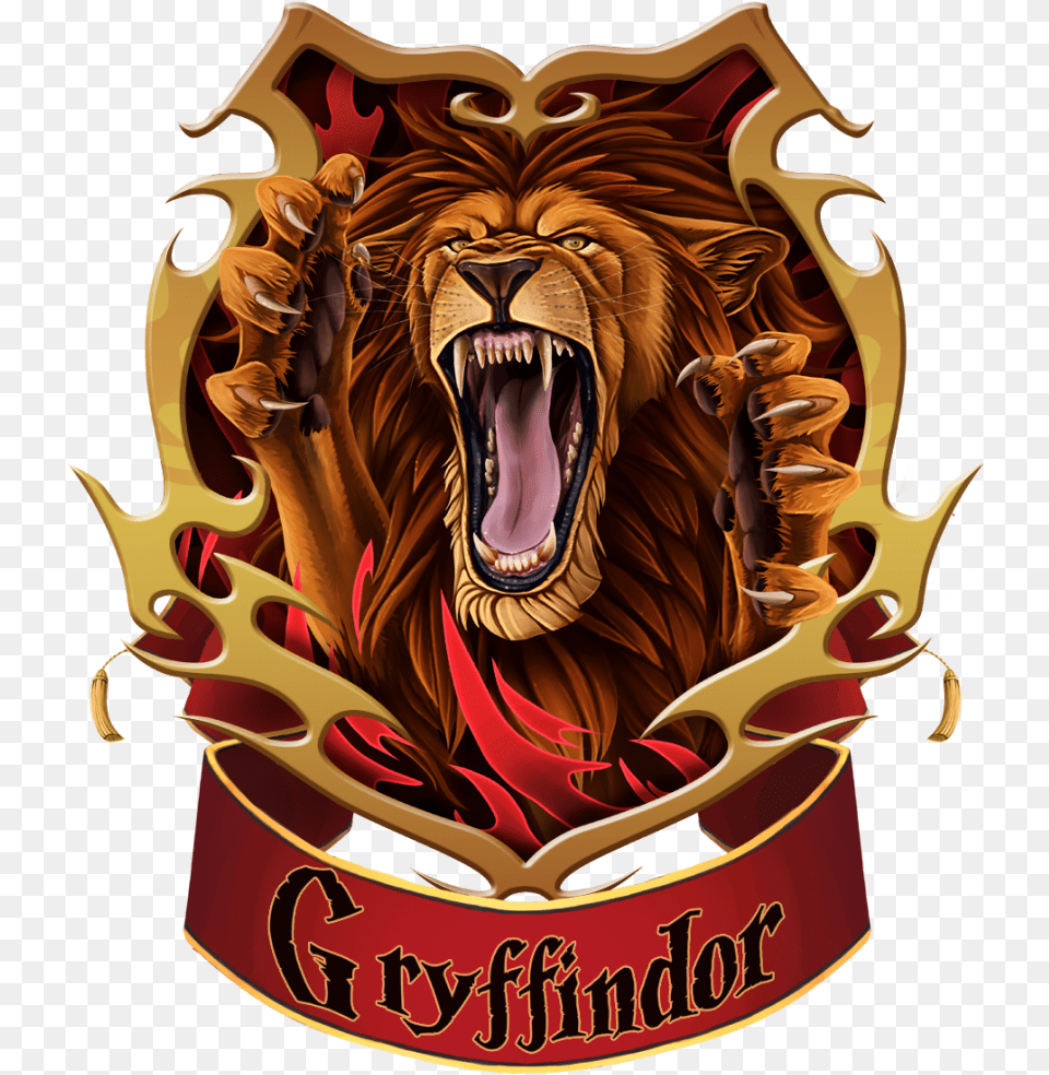 Download Hd Image Result For Gryffindor Gryffindor Logo, Animal, Lion, Mammal, Wildlife Free Png