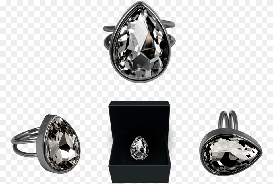 Download Hd Ioaku Drop Ring Rhodium Solid, Accessories, Diamond, Earring, Gemstone Free Png