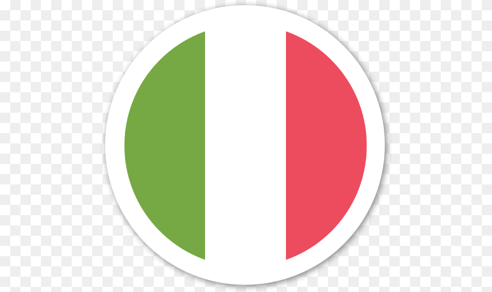 Download Hd Italy Flag Sticker Italian Flag Circle Italy Stickers, Disk, Logo, Symbol Free Png