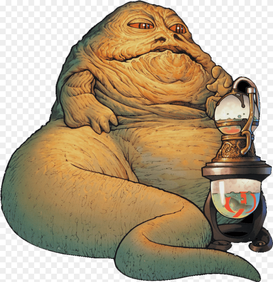 Download Hd Jabba The Hutt With A Hooka Star Wars Hutt Characters, Animal, Lion, Mammal, Wildlife Png