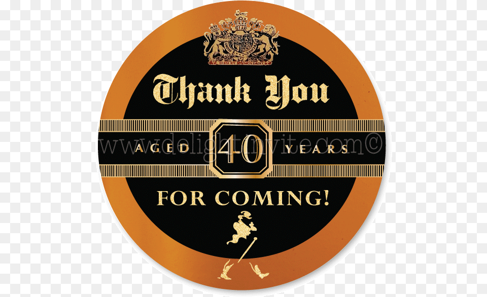 Download Hd Johnnie Walker Black Label 40th Birthday Favor Johnny Walker Blue Blue Label Logo, Symbol, Badge, Alcohol, Beverage Free Png