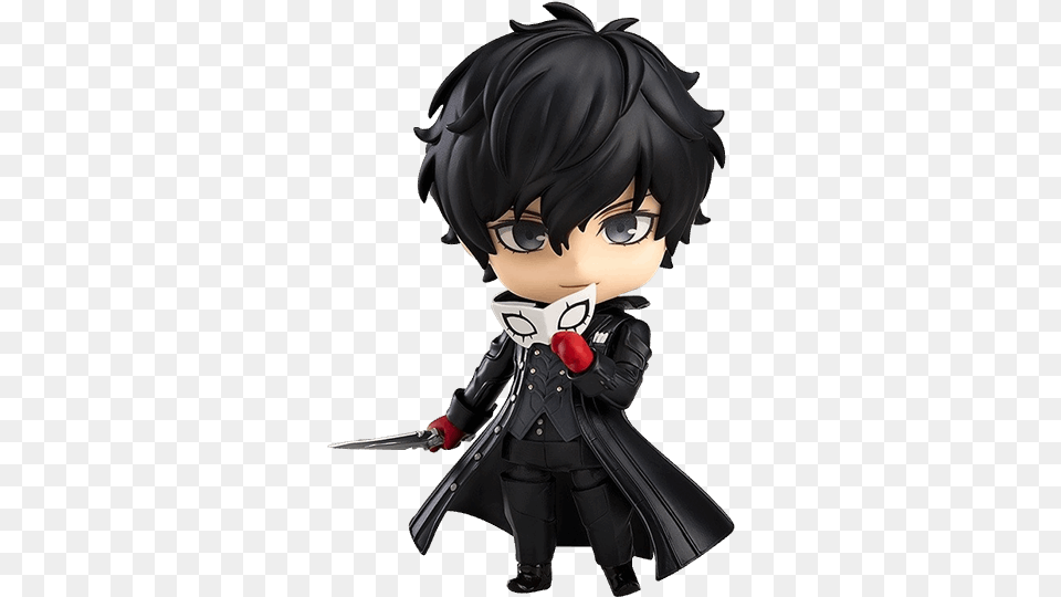 Download Hd Joker Main Protagonist Nendoroid Figure Nendoroid Joker Persona 5, Book, Comics, Publication, Person Free Transparent Png