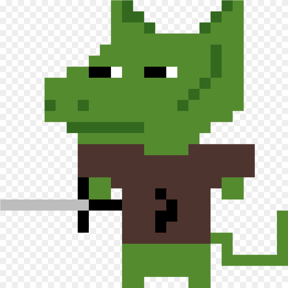 Download Hd Kobold Pixel Shooting Star Transparent Fictional Character, Green, First Aid, Elf Png Image