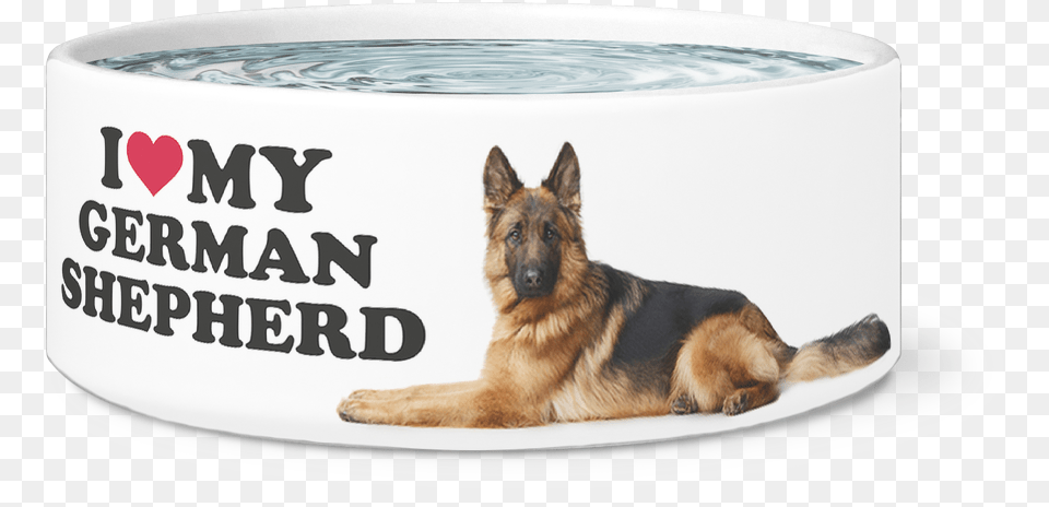 Download Hd Large Dog Bowl German Shepherd I Love My Love My, Animal, Canine, German Shepherd, Mammal Png Image