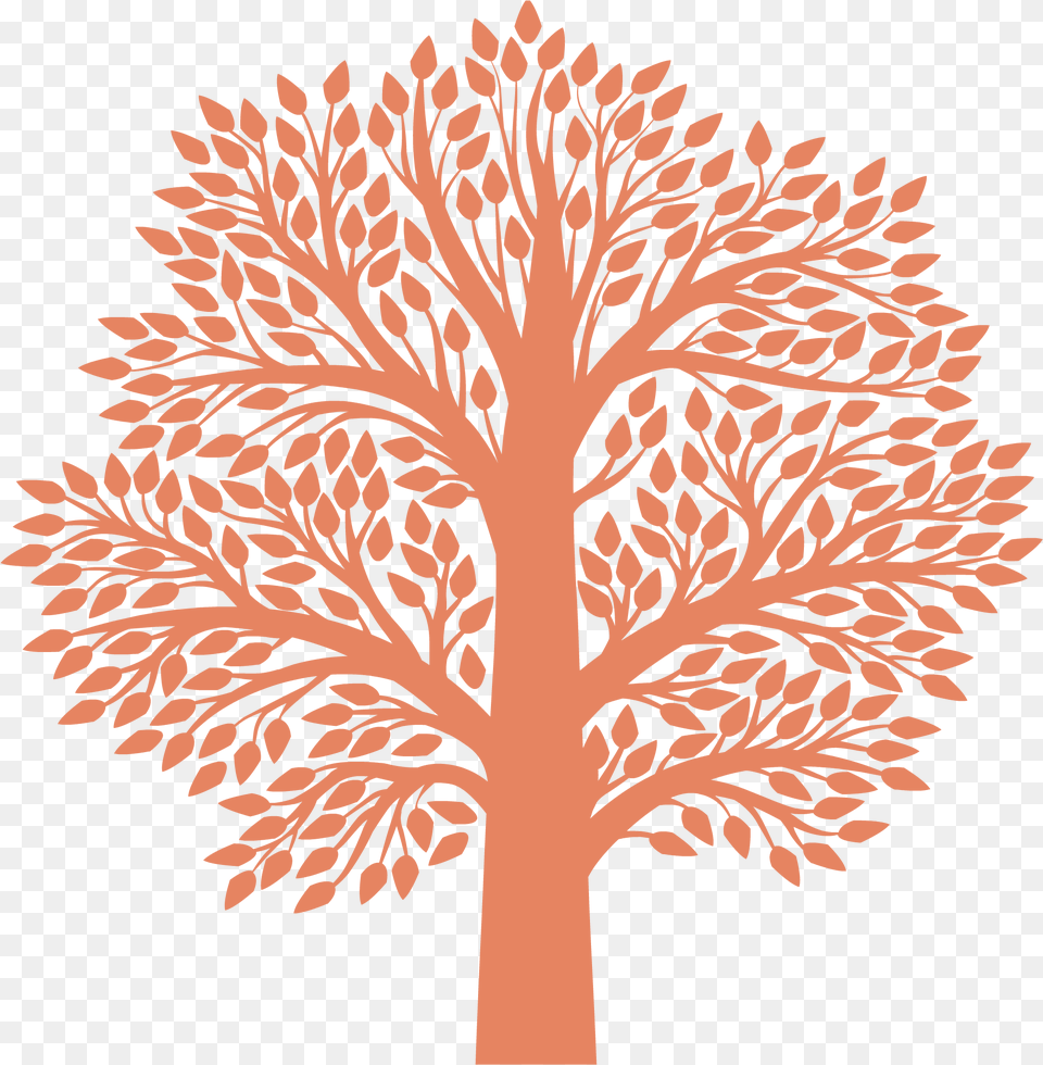 Download Hd Large Orange Logo Tree Black And White Tree Express Your Gratitude Quotes, Leaf, Pattern, Plant, Art Png