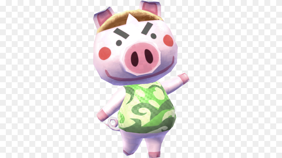 Download Hd Leaf And Pig Emoji Pink Pig Animal Crossing, Plush, Toy, Baby, Person Png