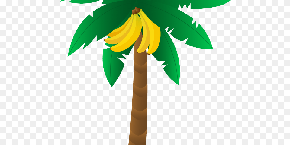 Hd Leaf Clipart Banana Tree Transparent Banana Banana Drawing Easy In Tree, Palm Tree, Plant, Food, Fruit Free Png Download
