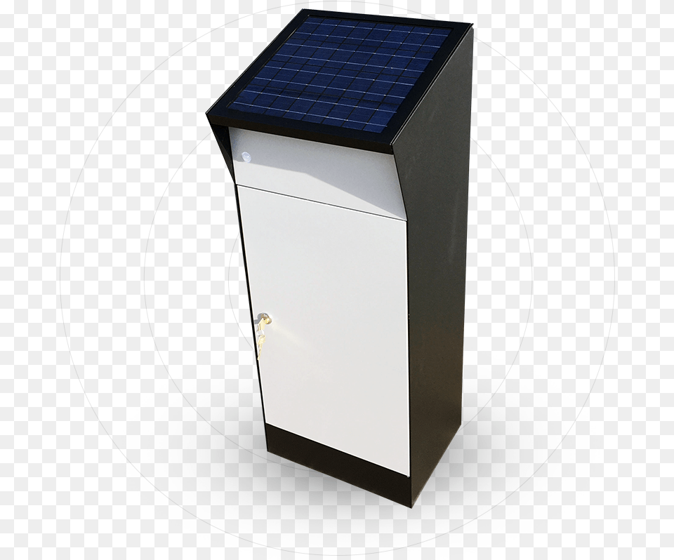 Download Hd Letter Box With Solar Powered Lighting Solar Solar Dish, Mailbox Free Png