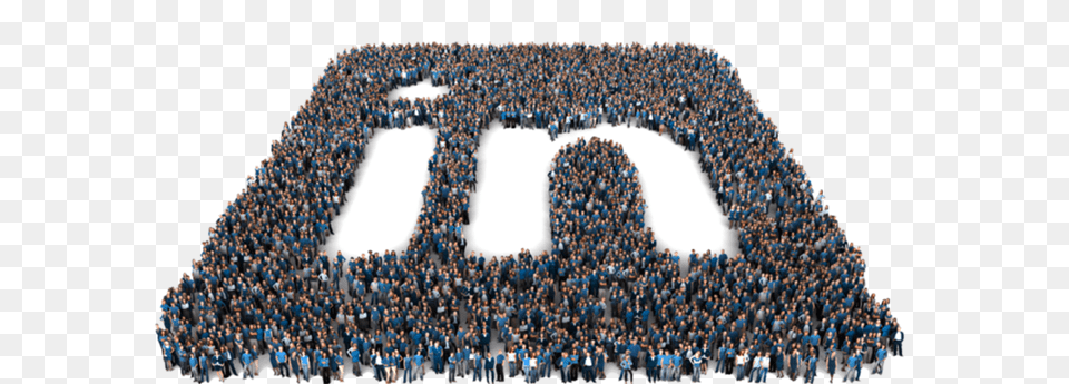 Download Hd Linkedin Logo Made Out Of People Linkedin Ipo Logo Made Of People, Person, Crowd, Concert Free Transparent Png
