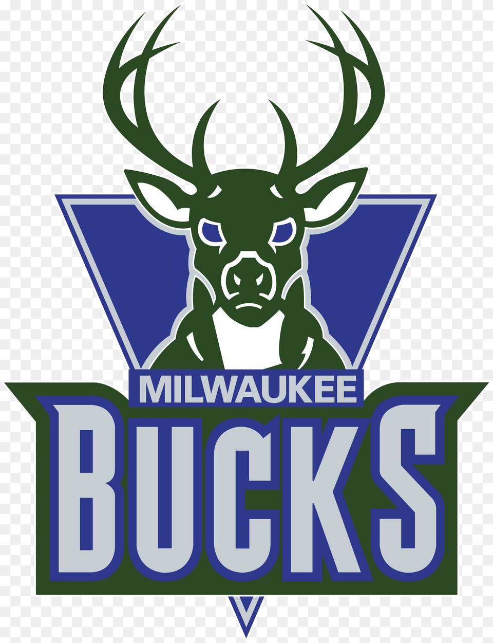 Download Hd Logo Milwaukee Bucks Old Vs New Nba Logos Milwaukee Bucks Old Logo, Animal, Mammal, Wildlife, Deer Free Png