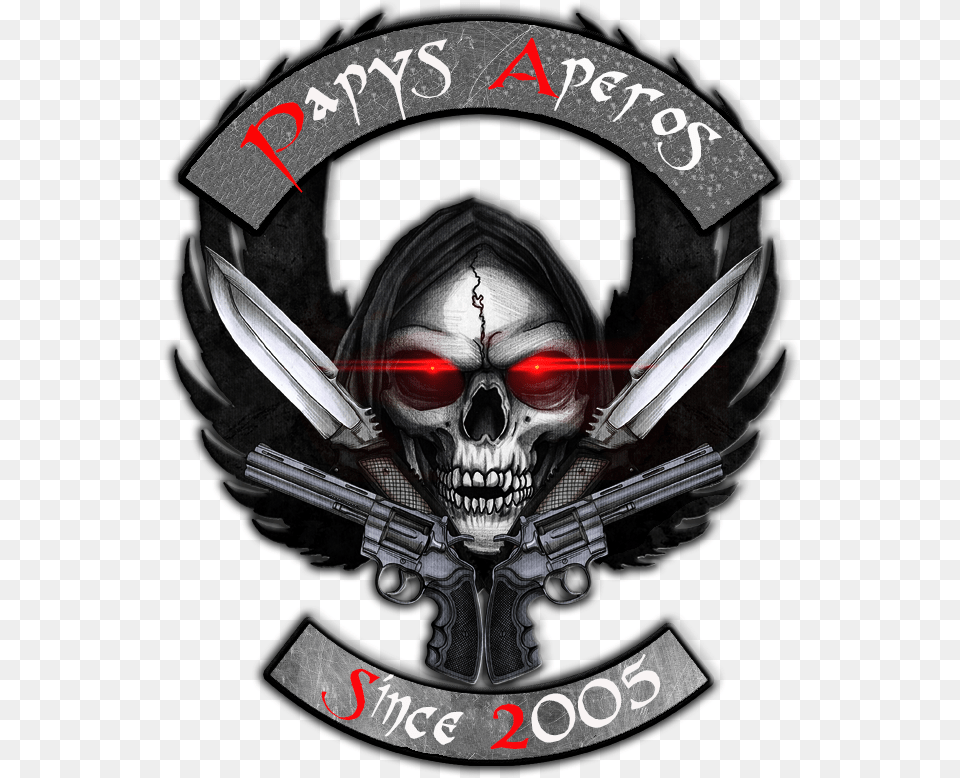 Download Hd Logo Papys 2 Gta Online Biker Patch Ride To Hell Retribution Logo, Gun, Weapon, Emblem, Symbol Free Png