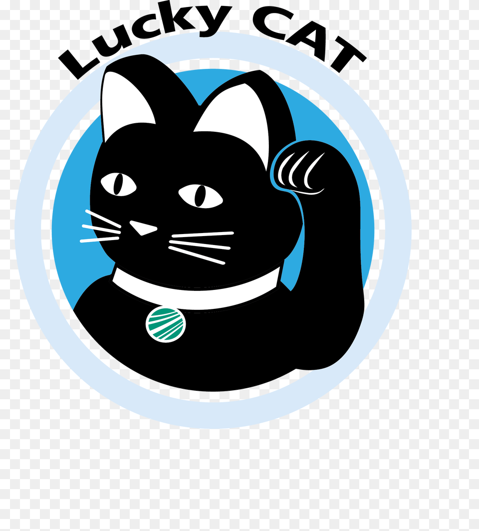 Hd Lucky Cat Logo Lucky Black Cat Logo, Animal, Mammal, Pet, Ammunition Free Png Download