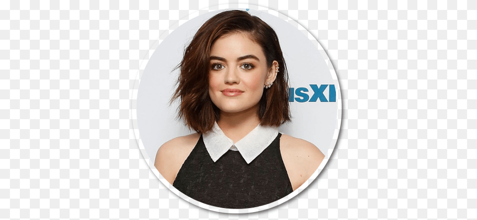 Download Hd Lucy Hale Lucy Hale Short Long Hair Lucy Hale Face, Head, Portrait, Photography, Person Png Image