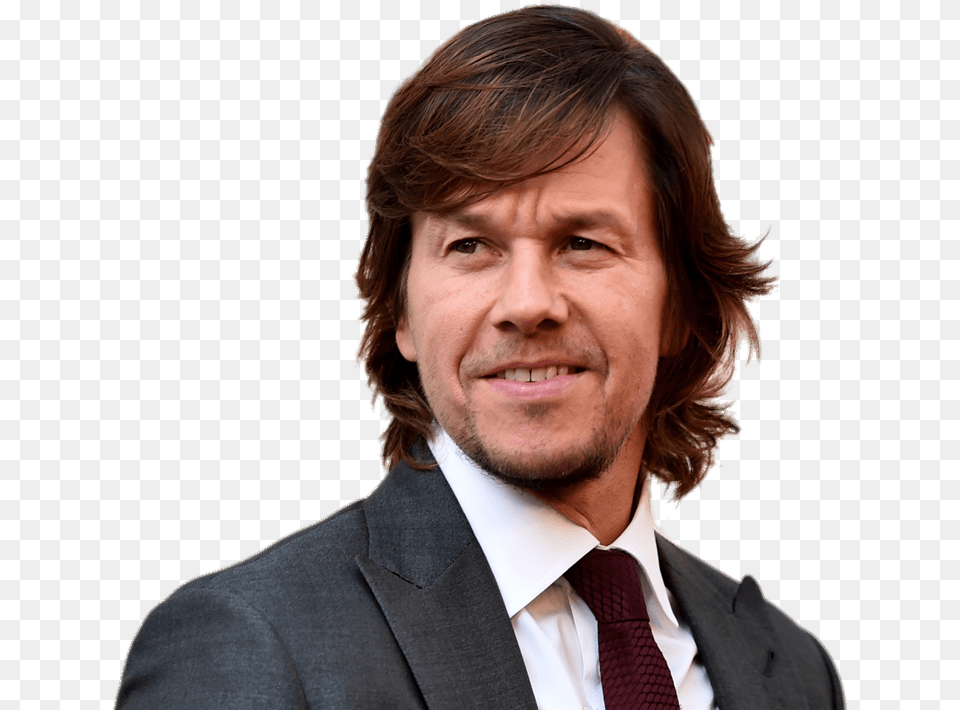 Download Hd Mark Wahlberg Long Hair Mark Wahlberg Mark Wahlberg Lebron James, Accessories, Suit, Portrait, Photography Free Png