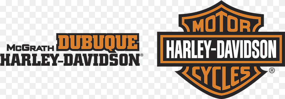 Download Hd Mcgrath Dubuque Harley Davidson Logo Horizontal Harley Davidson Logo Horizontal, Badge, Symbol, Scoreboard Png Image