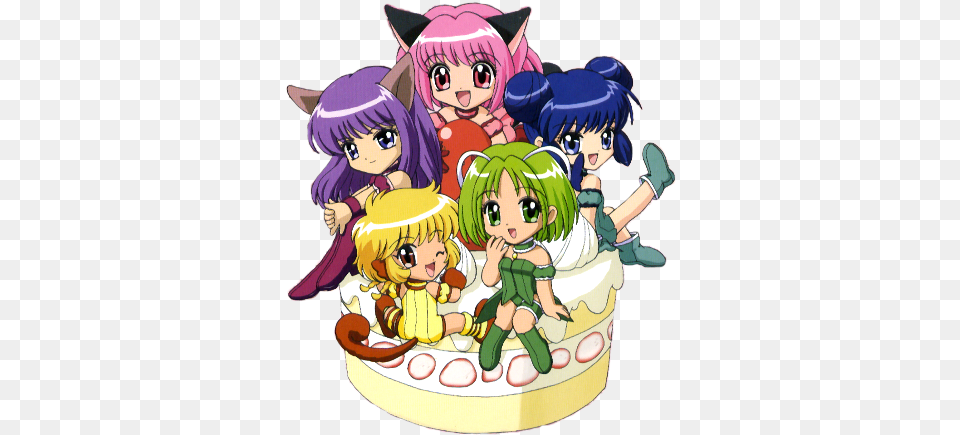 Download Hd Mew Mint Aesthetic Anime Tokyo Mew Mew Icon Render, Book, Comics, Publication, Baby Free Png