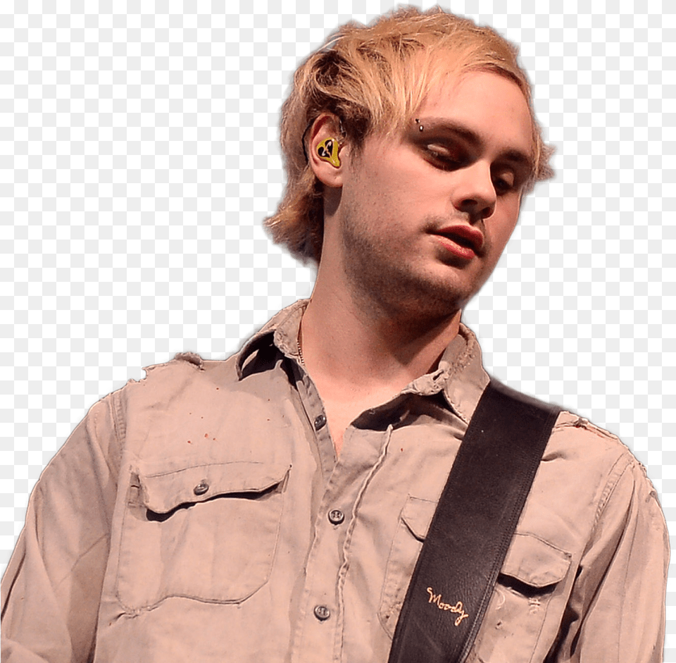 Download Hd Michael Clifford Button Up, Accessories, Adult, Male, Man Png Image