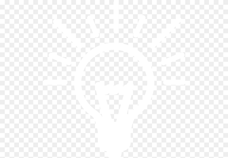 Hd Mind Light Bulb Black Background Clipart Mind Icon White, Stencil, Lightbulb, Body Part, Hand Free Png Download