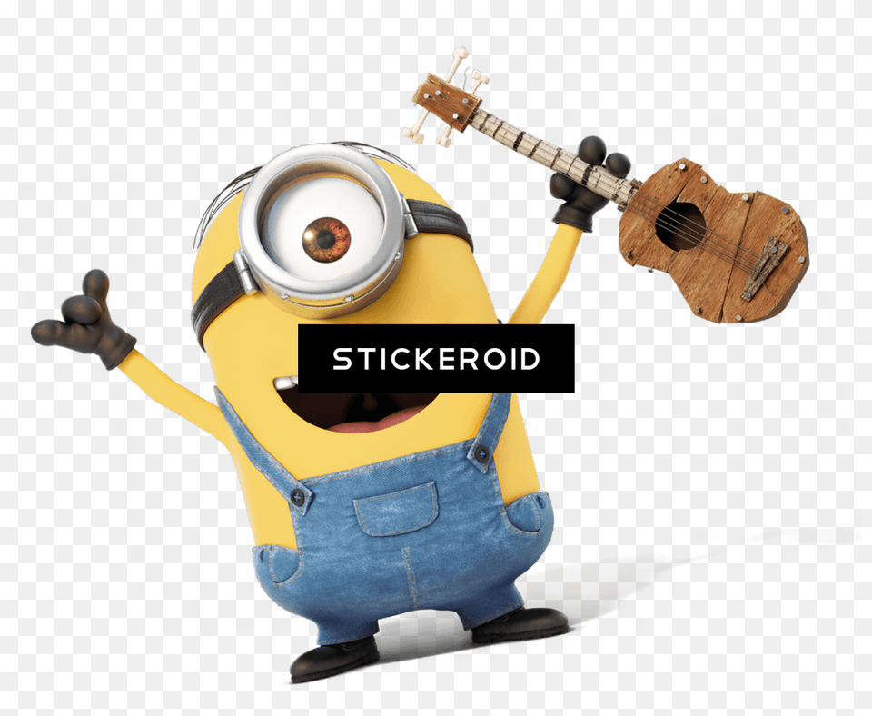 Download Hd Minions In Addition Minion Happy Birthday Wishes Minions, Guitar, Musical Instrument, Clothing, Hardhat Png