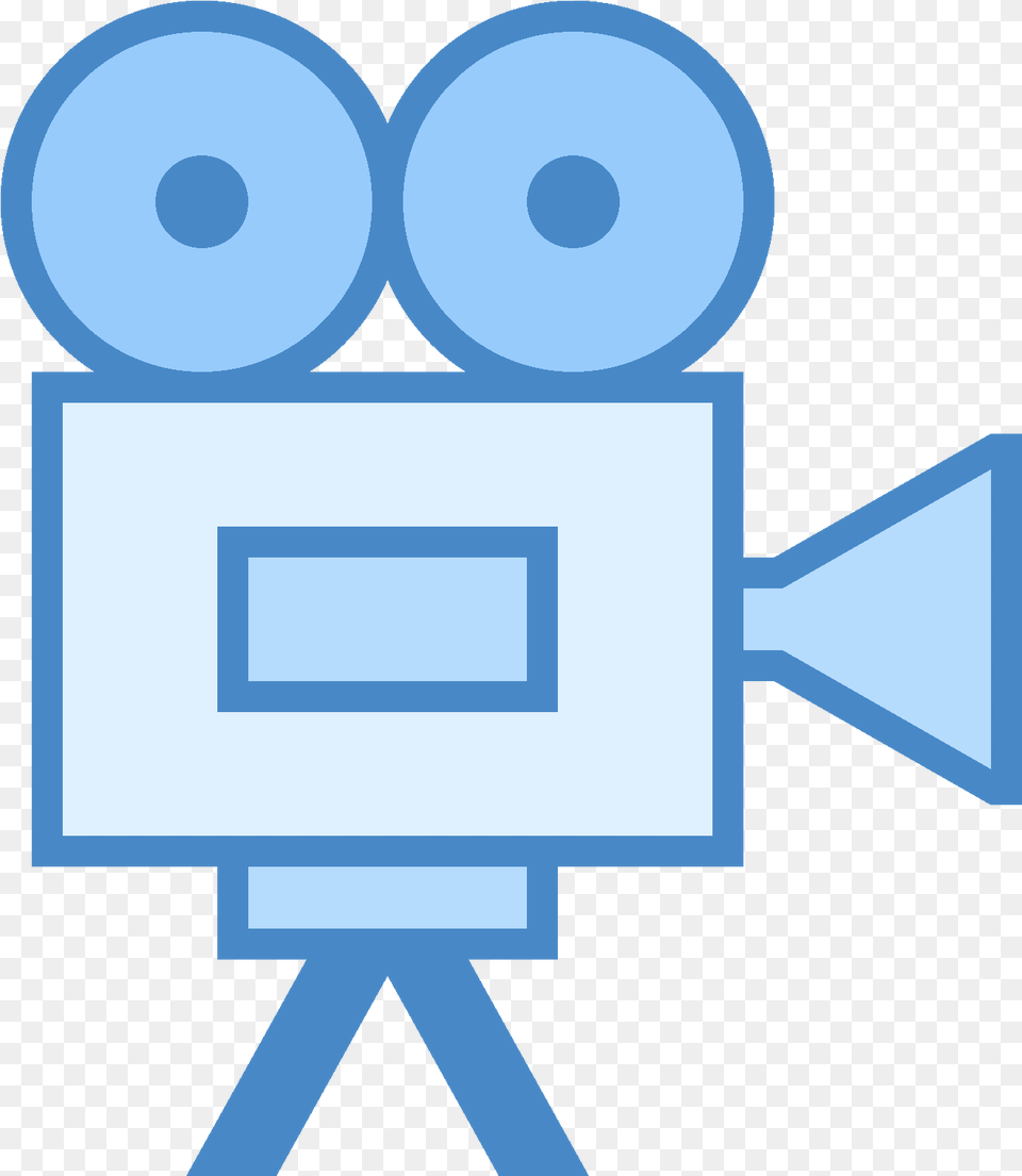 Hd Movie Projector Icon Video Icon Blue Movie Camera Blue Icon Free Png Download