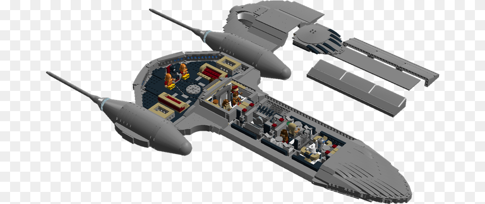 Download Hd Naboo Royal Starship 09 Lego Star Wars Starships, Mortar Shell, Weapon, Aircraft, Spaceship Free Transparent Png