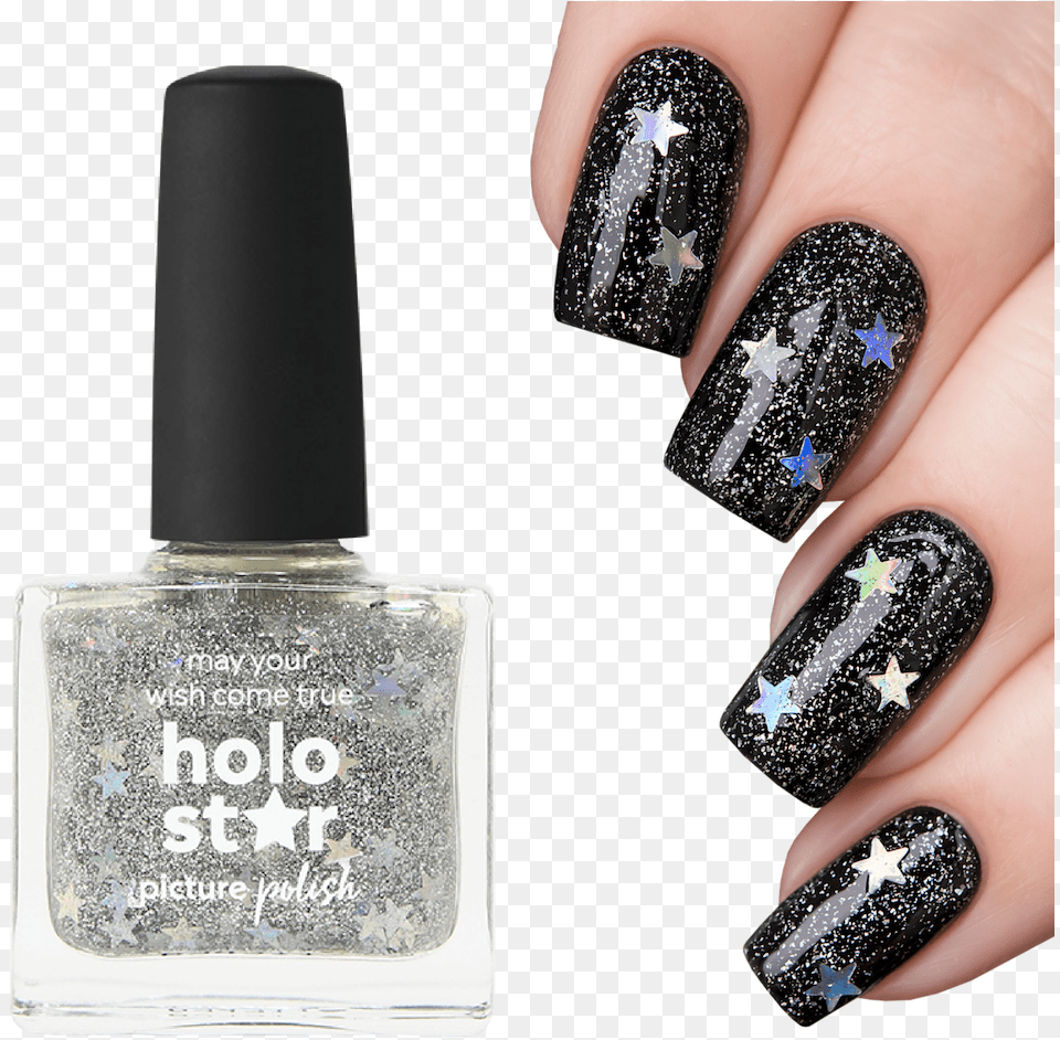 Download Hd Nail Polish Holo Star Nail Polish Violet Colour Nail Polish, Body Part, Hand, Person, Bottle Free Transparent Png