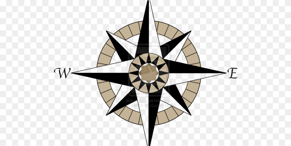Download Hd Nautical Star Tattoos Compass Rose Transparent, Emblem, Symbol, Recycling Symbol, Logo Png