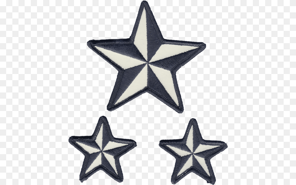 Download Hd Nautical Stars Reflective Embroidered Patch De La Salle Philippines Logo, Star Symbol, Symbol, Accessories, Bag Png Image