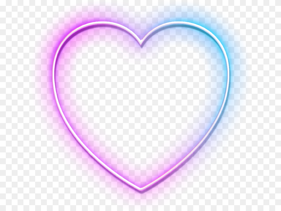 Download Hd Neon Heart Love Frame 4asno4i Purel Neon Heart, Light, Purple Png Image