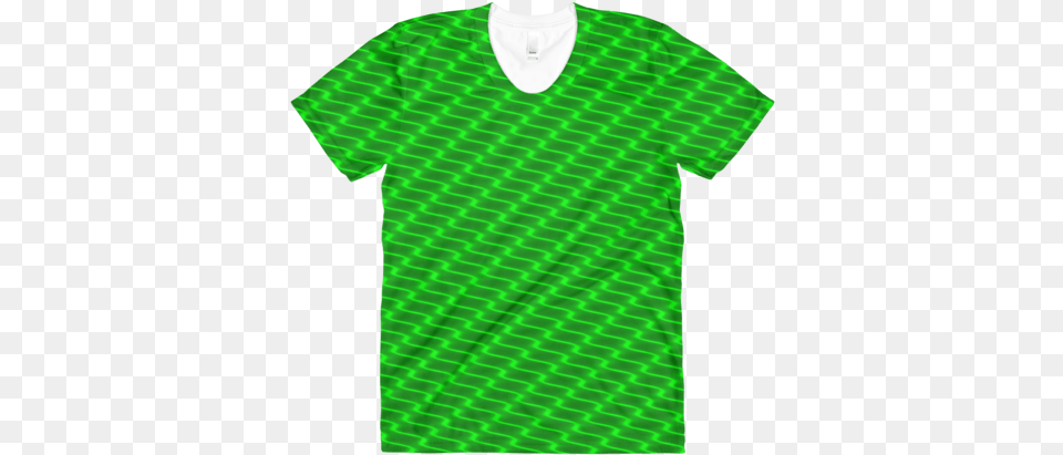 Hd Neon Wavy Lines Green Womenu0027s Crew Neck T Shirt Shirt, Clothing, T-shirt Free Png Download
