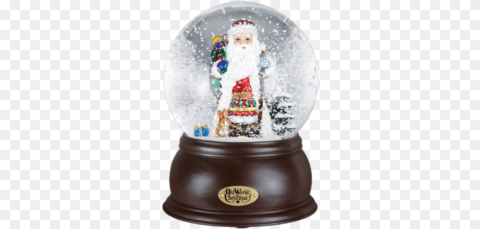 Hd Old World Christmas Fanciful Santa Snow Globe Snow Globe, Birthday Cake, Cake, Cream, Dessert Free Png Download