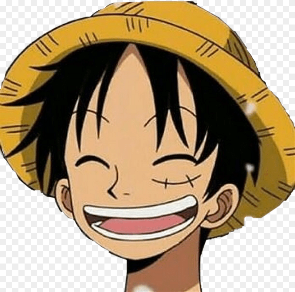 Download Hd One Piece Luffy Smile, Hardhat, Clothing, Helmet, Person Png Image
