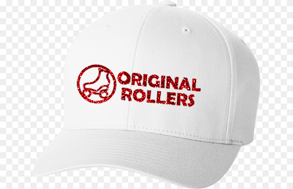Download Hd Or Logo Red Glitter Baseball Cap Baseball Cap, Baseball Cap, Clothing, Hat, Hardhat Free Transparent Png