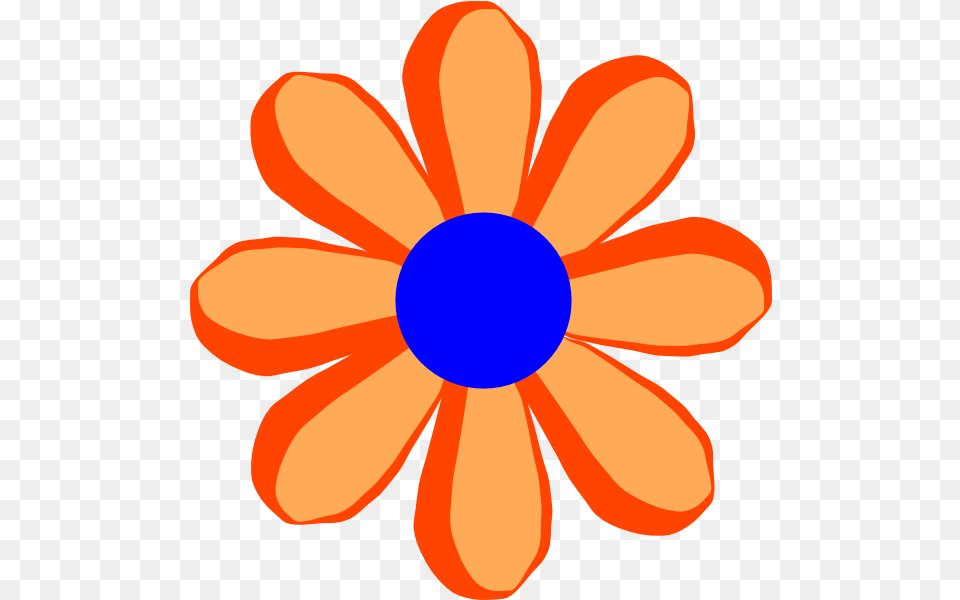 Download Hd Orange Flower Clipart Tiny Orange Flower Cartoon Drawing, Anemone, Daisy, Petal, Plant Free Transparent Png