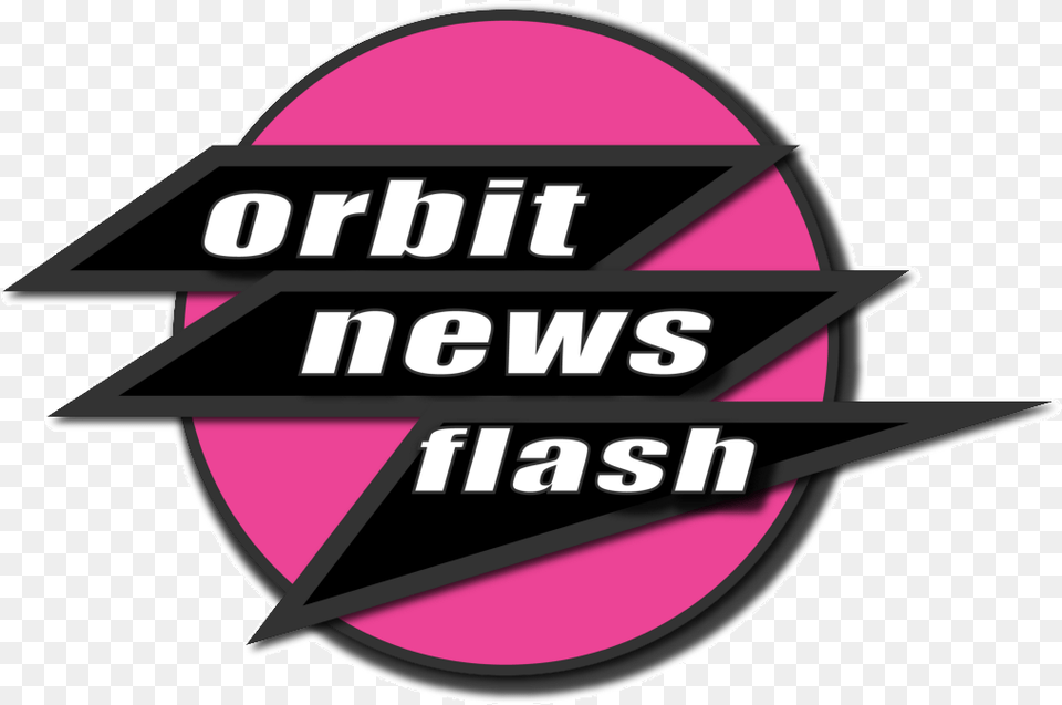 Download Hd Orbit News Flash Logo Graphic Design Language, Badge, Symbol, Sticker Free Png