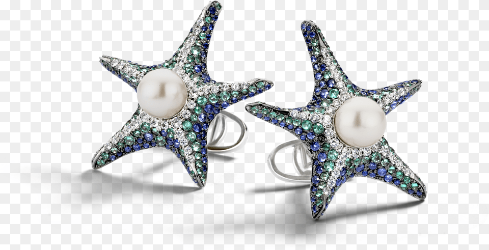 Hd Pacific Sea Star Earrings Transparent Earrings, Sign, Symbol, Person, Light Free Png Download